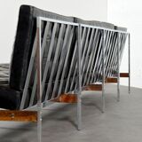 Suite of 4 low chairs or sofa 1950 vintage