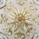 Antique 4-light star-shaped ceiling light in brass, glass pendants. 1980s
