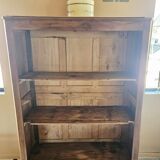 Large antique wooden kitchen furniture – bookshelf / crockery cabinet