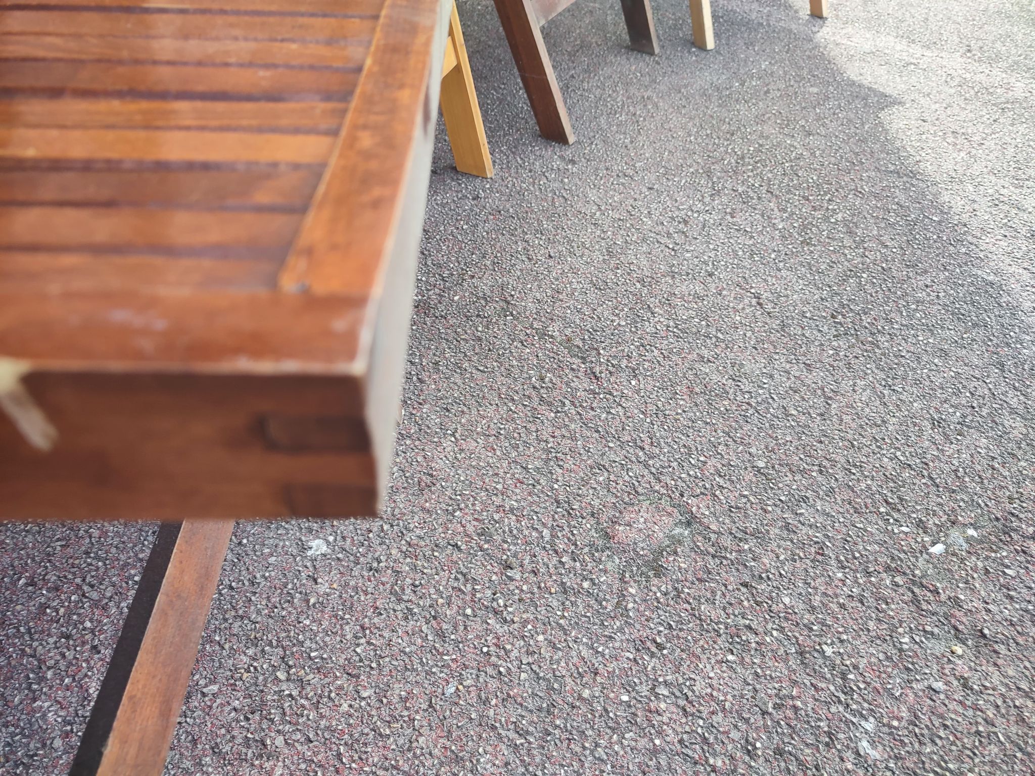 4 folding chairs in vintage teak wood