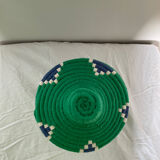 Bohemian artisanal Moroccan box colored green and blue