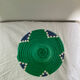Bohemian artisanal Moroccan box colored green and blue