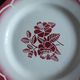 6 mismatched flat plates pairs Terre de Fer Marsac Flowers Digoin