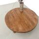 Round coffee table in solid oak, octagonal legs, France, 1950s.