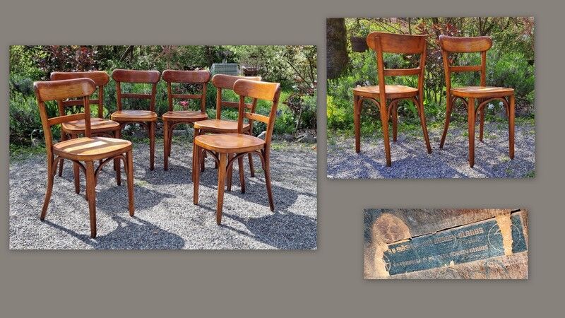 6 chairs bistro Horgen-Glarus Swiss 30s