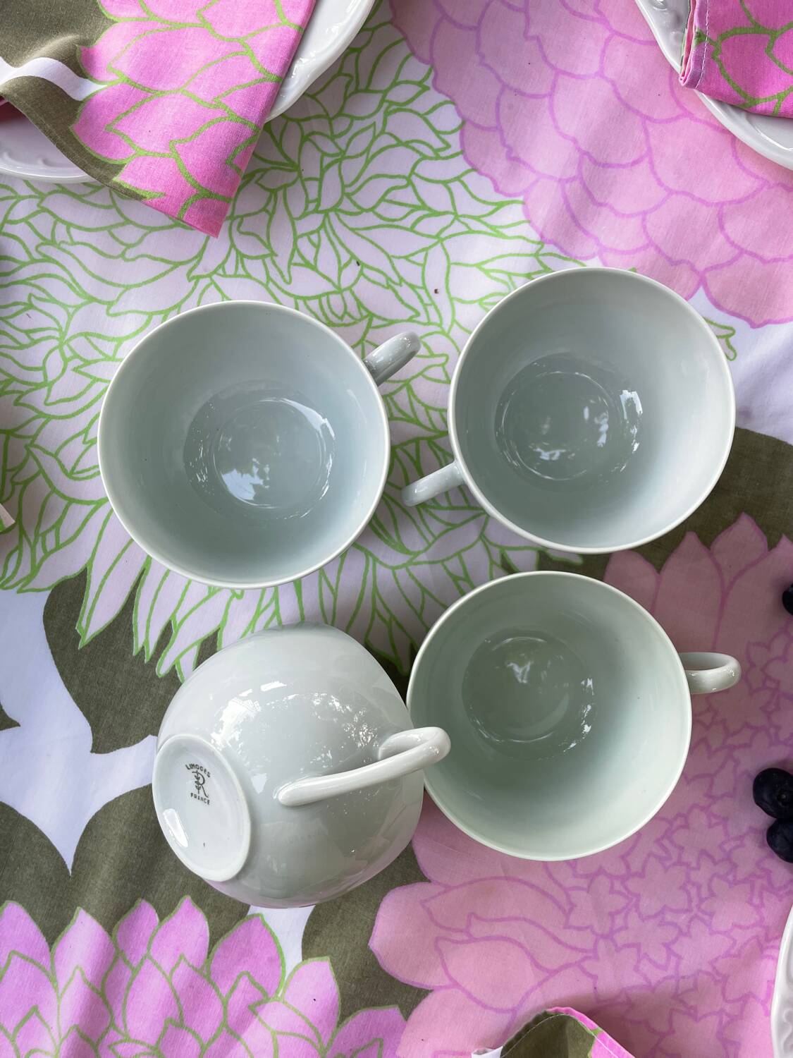 Cups Limoges porcelain