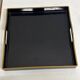 Vintage japanese lacquered wood tray - 29/29 cm