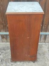 1900/1930 Marble / Louis Philippe style / Walnut / bedside table