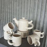 Ove Pollas Ceramic Tea Set — Pollas Design, Denmark, 1970s
