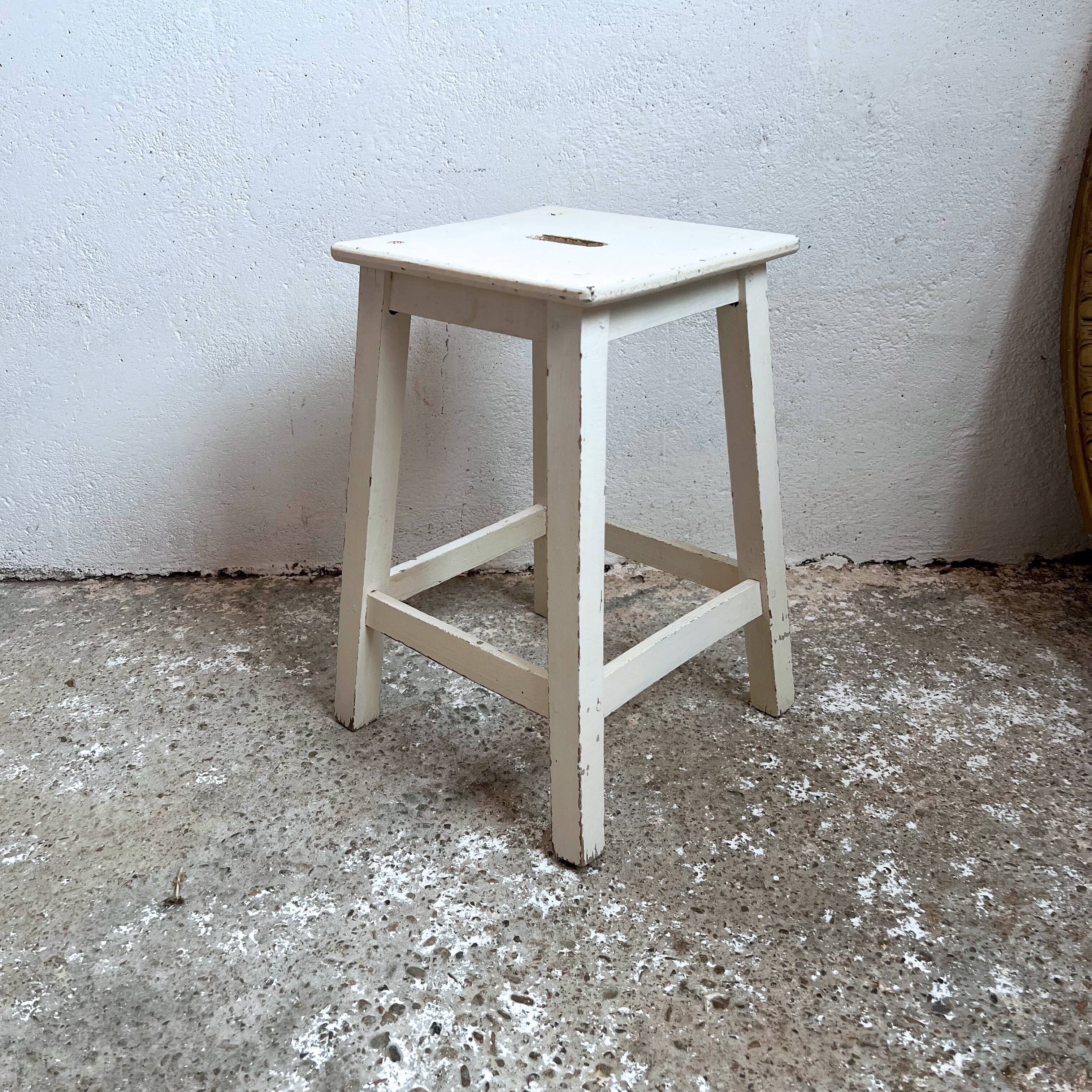 Wooden workshop stool
