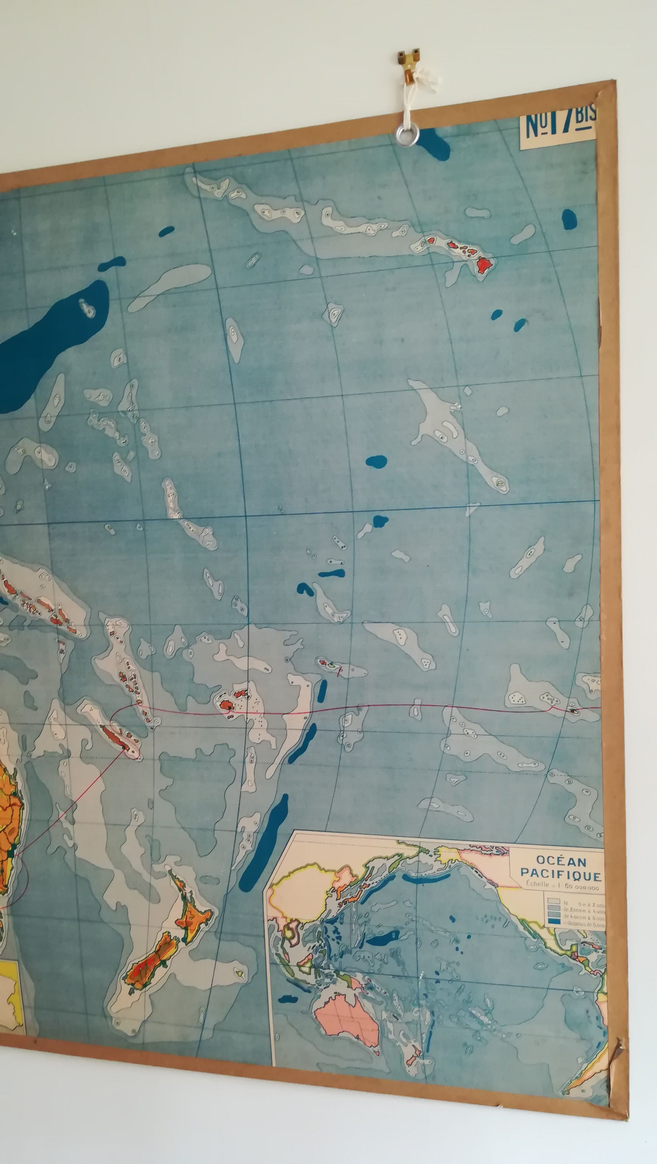 Geographical school Oceania Delagrave 60s map