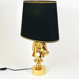 Sculptural Hollywood Regency table lamp in the shape of a horse from the 1970s.