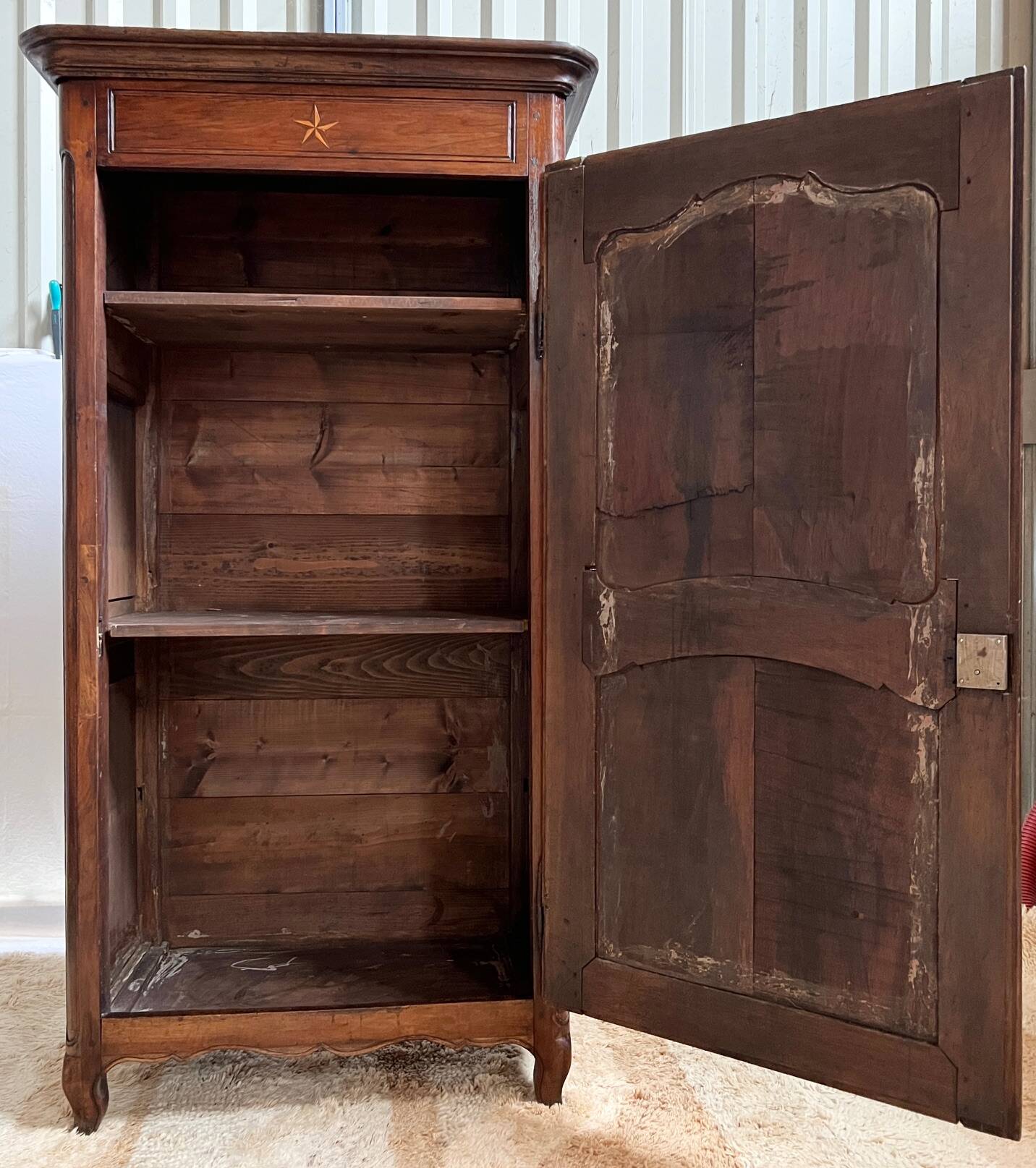 18th century walnut hosiery cabinet