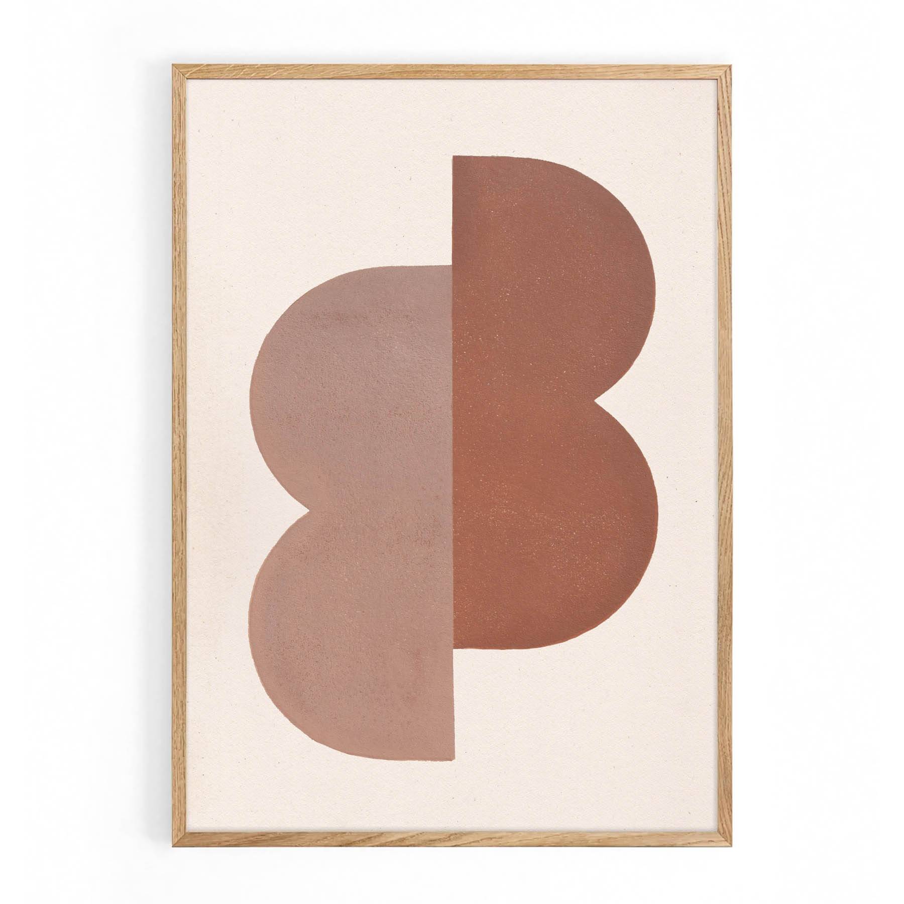 Painting 50x70 "Riad" terracotta signed Eawy