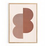 Painting 50x70 "Riad" terracotta signed Eawy