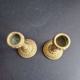 Beautiful little pair of bronze candlesticks