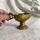 Antique embossed brass ashtray