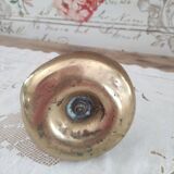 Brass push candle holder on frame