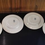 4 assiettes creuses en Terre de Fer Longwy modèle "Suzanne"