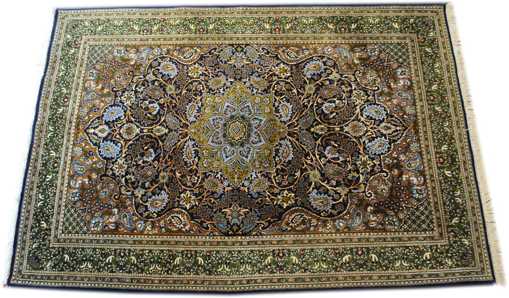 Authentic Persian carpet kork Ghom 205cm x 140cm