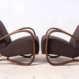 Set of 2 Art Deco Armchairs designed by J. Halabala, Model H269, 1930s