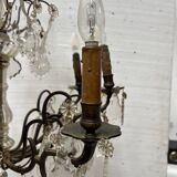 Louis XV style chandelier with pendants and colored glass fruits, 20th century