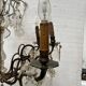 Louis XV style chandelier with pendants and colored glass fruits, 20th century