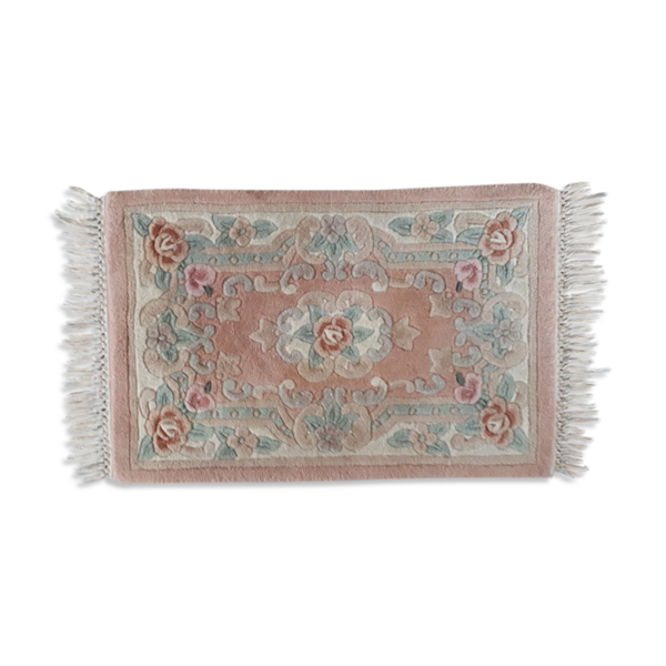 Tapis en laine fait main de Chine 61 X 91 Très beau tapis artisanal chinois t