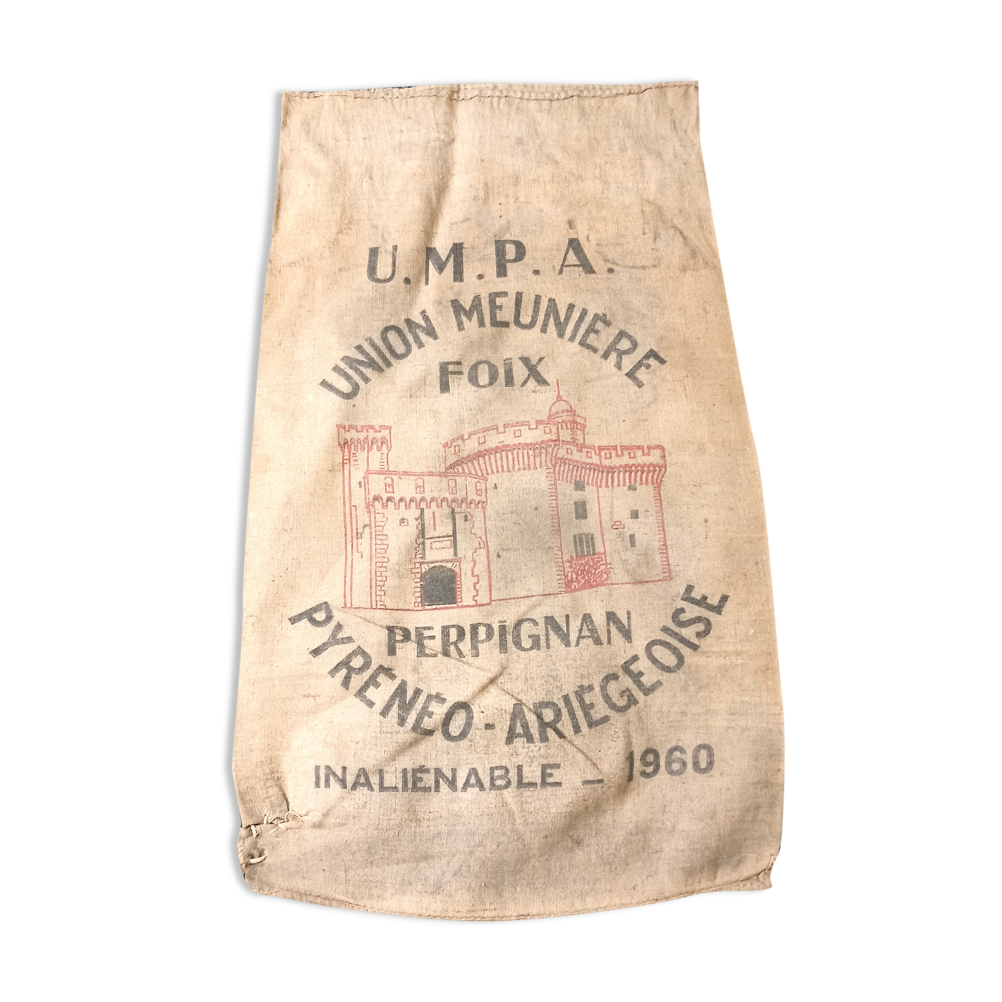 Bag burlap union perénéo ariegoise red