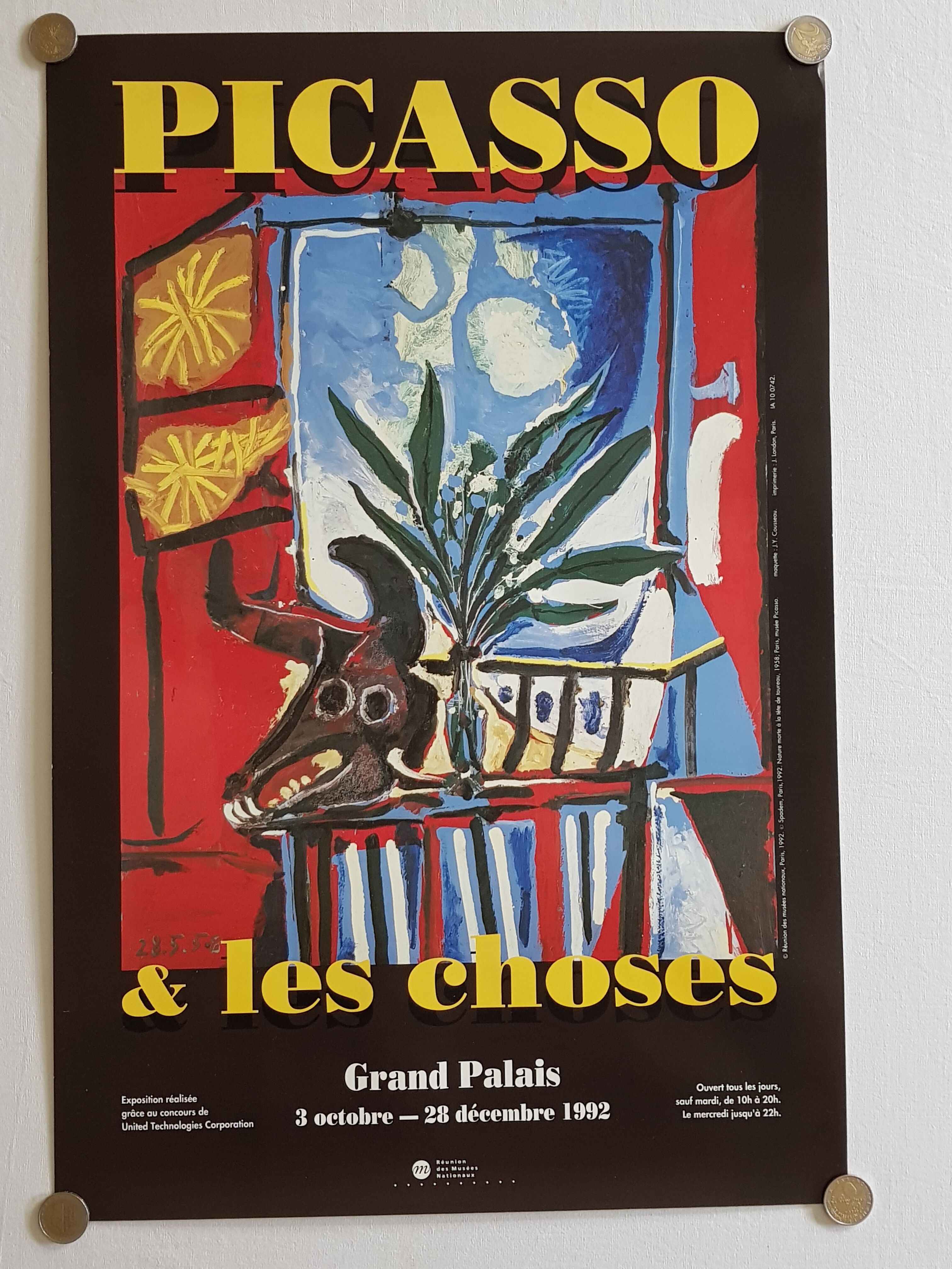 Afiche de l'exposition Picasso et les choses, années 1990