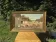 Vintage Oil Painting - Sunlit Farmyard with Chickens