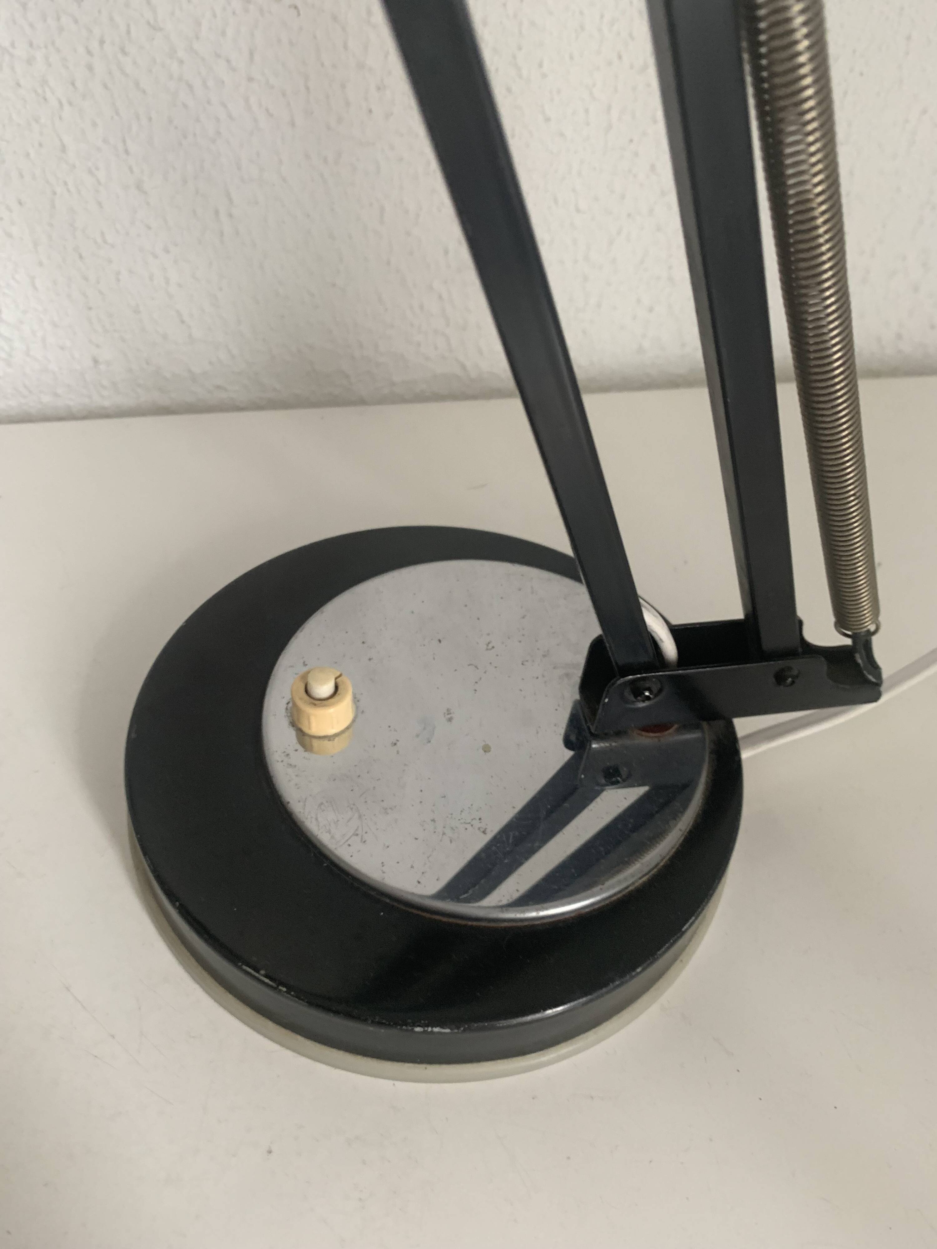 Vintage 1950s industrial black desk lamp - 35 cm