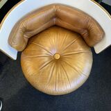 POLTRUNA 70's leather boudoir armchair
