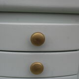 Renovated vintage Mado sideboard – Celadon green & natural cane