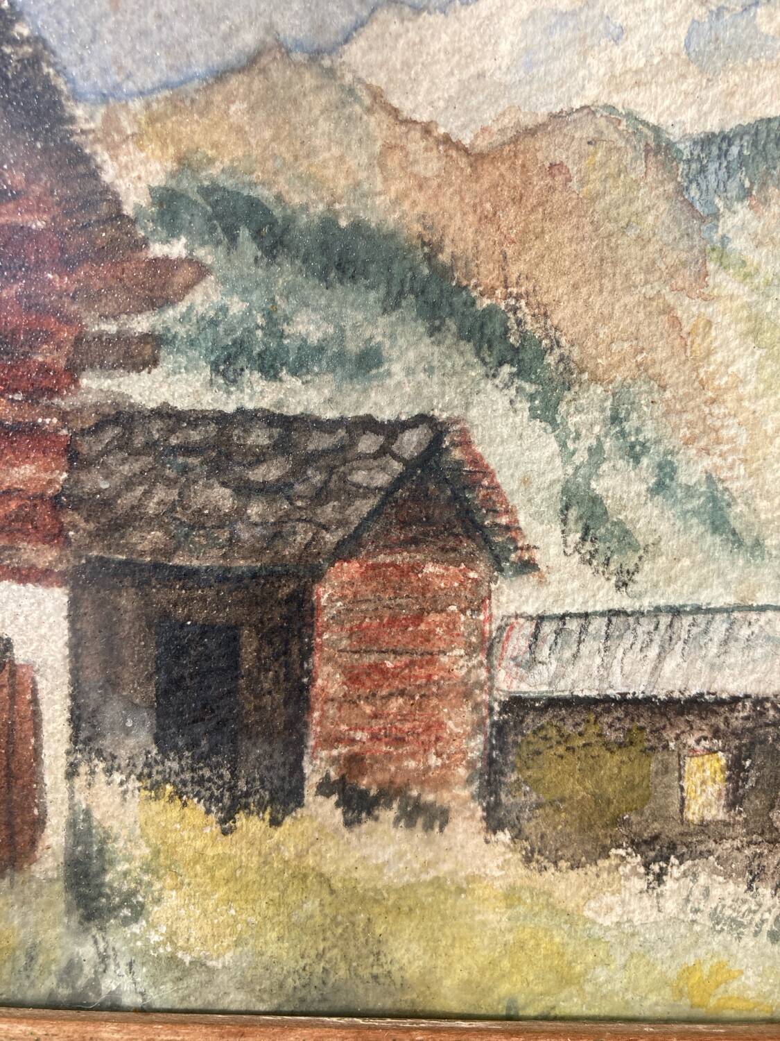 Tableau aquarelle sur papier de montagne
