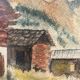 Tableau aquarelle sur papier de montagne