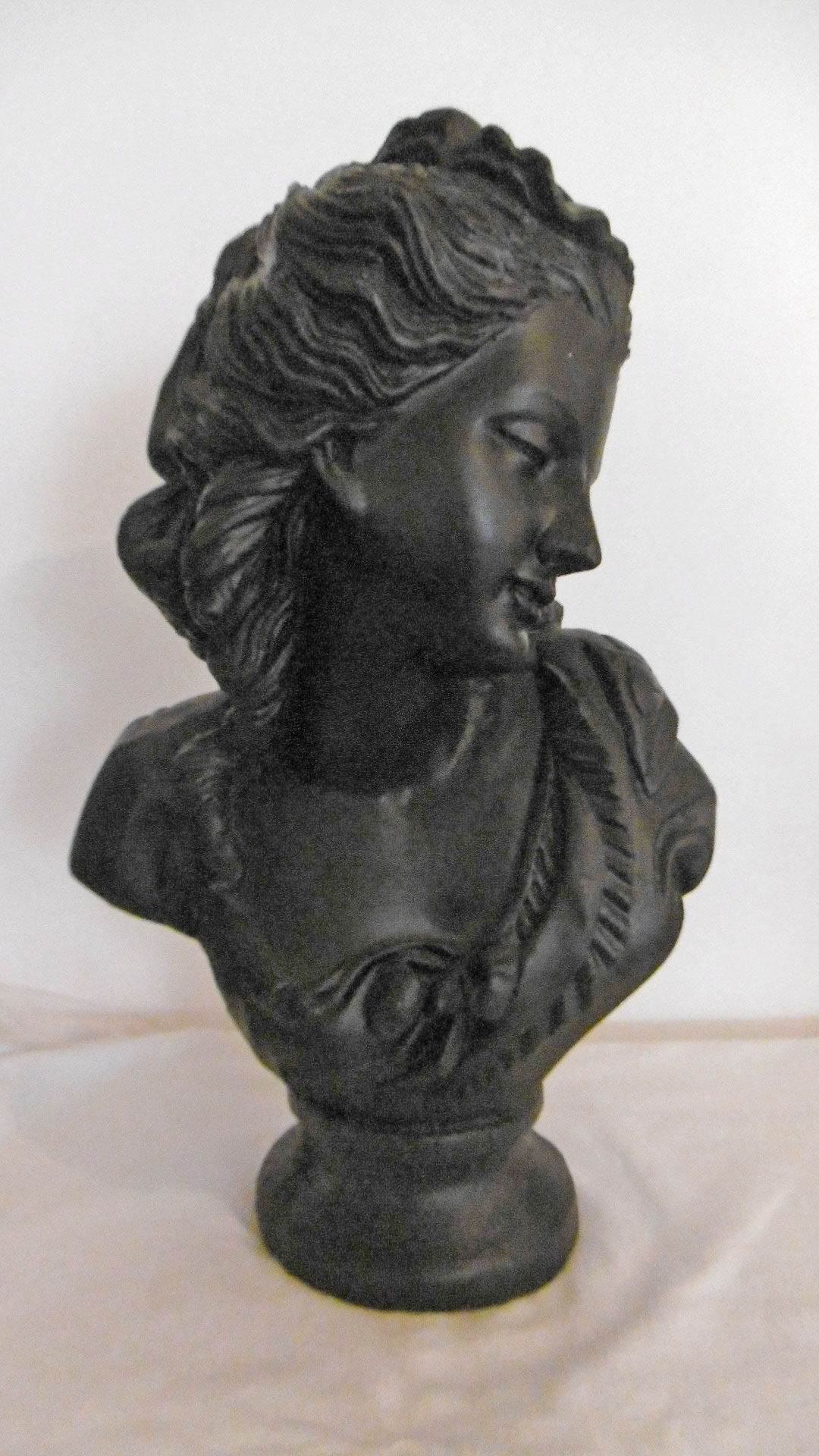 Bust of beautiful woman period platre sculpture