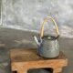 Small stool, accent stool in solid blond teak wabi-sabi L30 W8.5 H6.