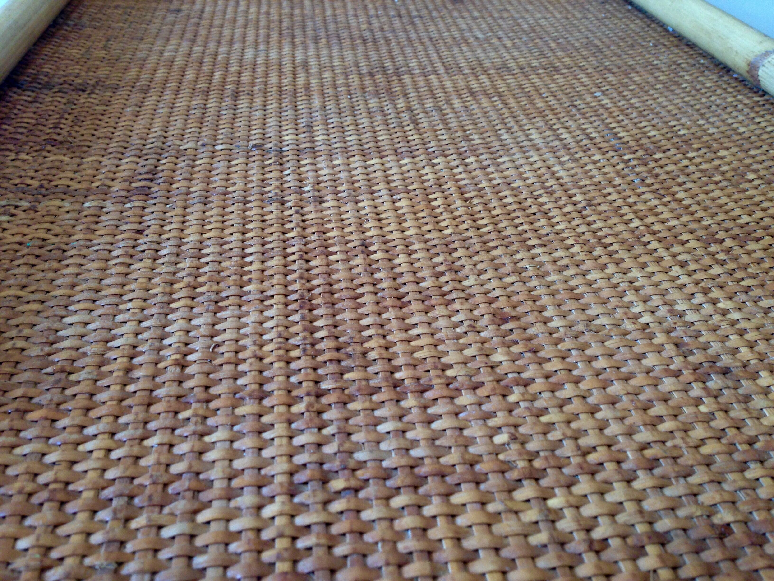 Vintage rattan serving tray
