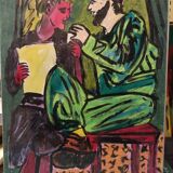 Michel Chapuis, acrylic on paper, orientalism