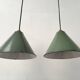 Enamelled sheet metal cone pendants