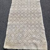 Persian rug in knotted wool beige flower 170x90