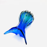 Large Murano Sommerso Vase 33cm - Cobalt Blue & Emerald - 2.8kg