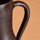 Brown stoneware jug, vintage wabi-sabi style