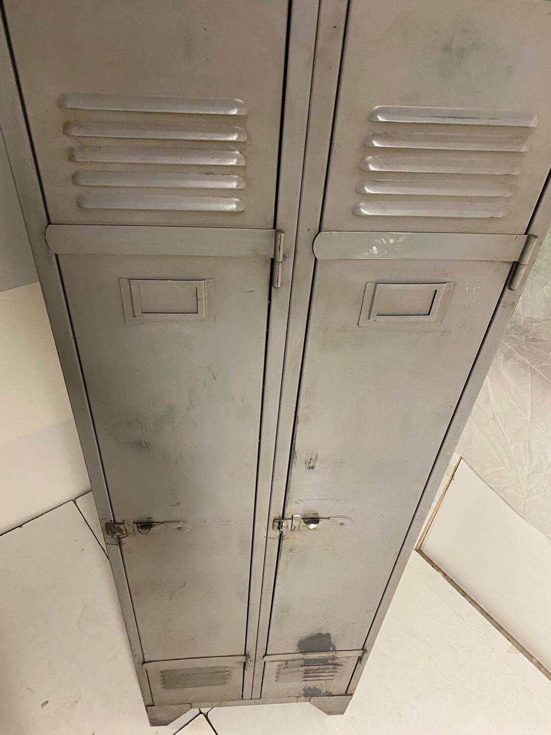 Industrial metal locker room