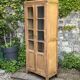Armoire parisienne vitrée en bois brut, 1940