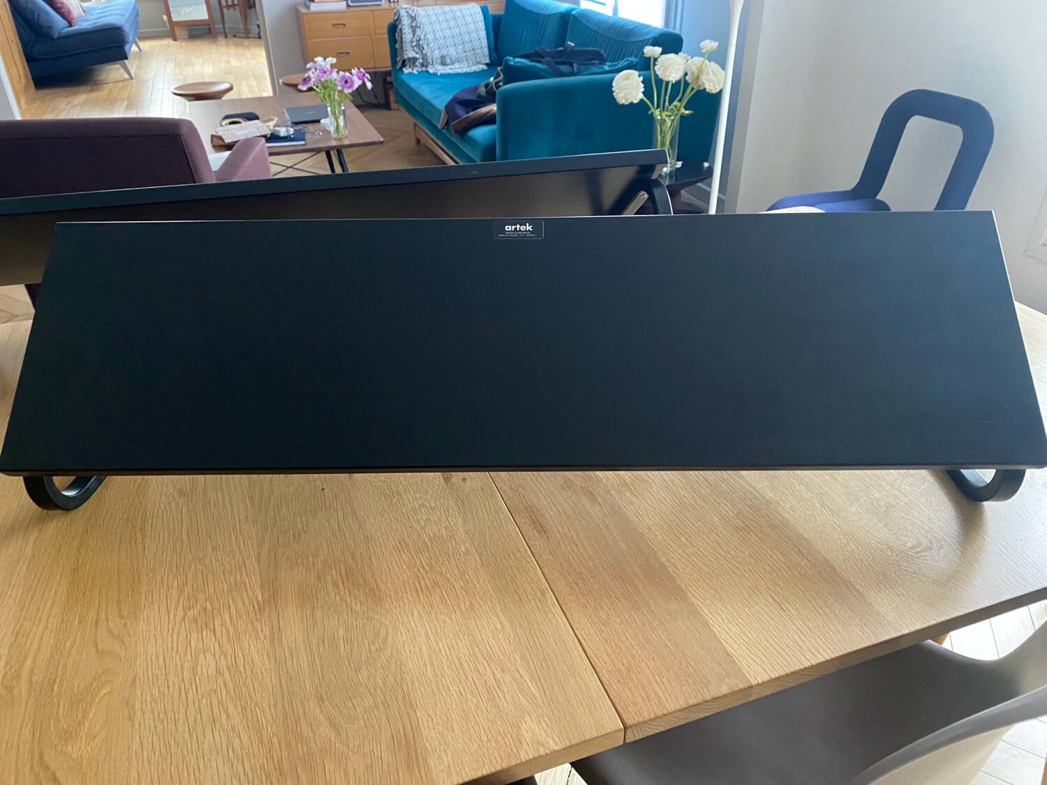 2 Artek 112 B Alvaar Alto design black shelves