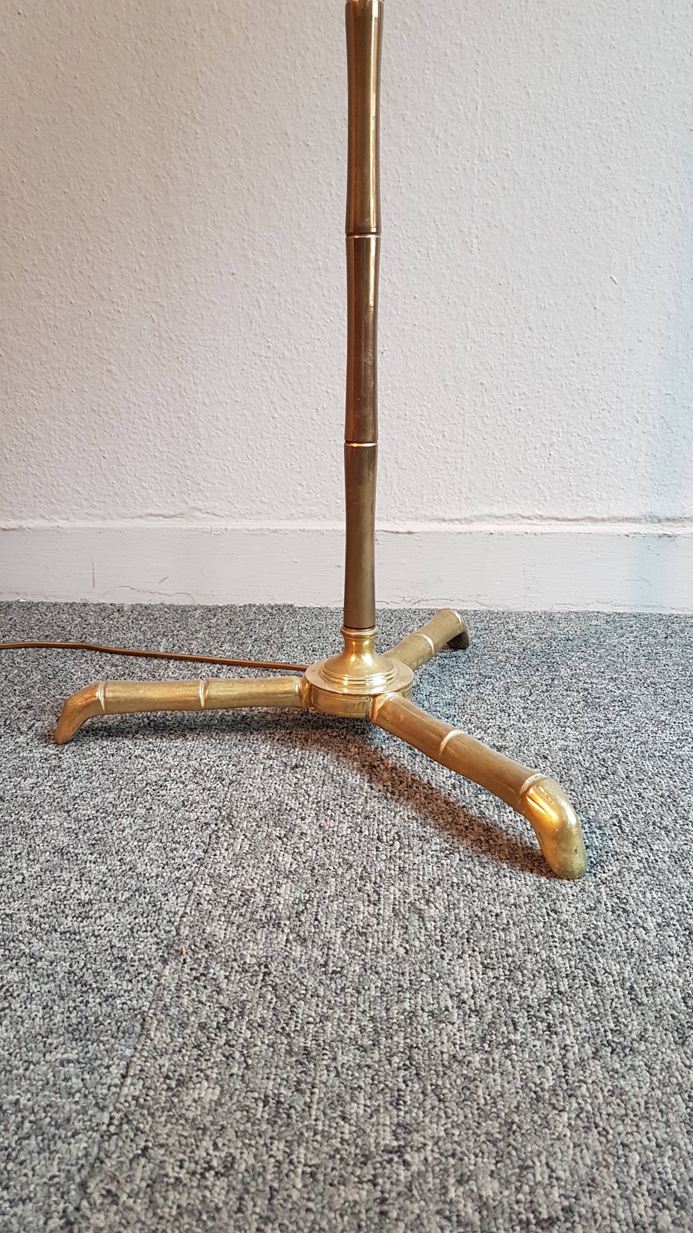 Brass bamboo lamppost