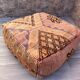 vintage Kilim Pouf, pouf marocain boujaad, housse de coussin de sol