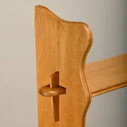 Shelf in Brutalist Henning Kjærnulf or Arts and Crafts style solid Oak 1960